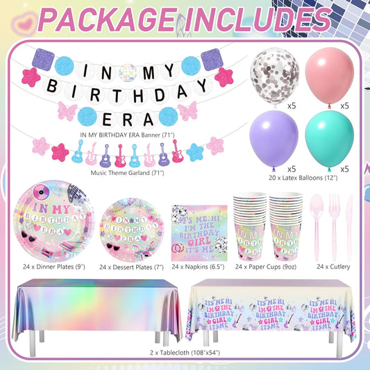 Magical Princess Party Decorations Kit Serves 20 Guests - 161pc Pink Princess Theme Plates, Cutlery, Cups & Shimmer Tablecloths for Birthdays, Baby Showers & Celebrations! Instant Kids ’Party Setup