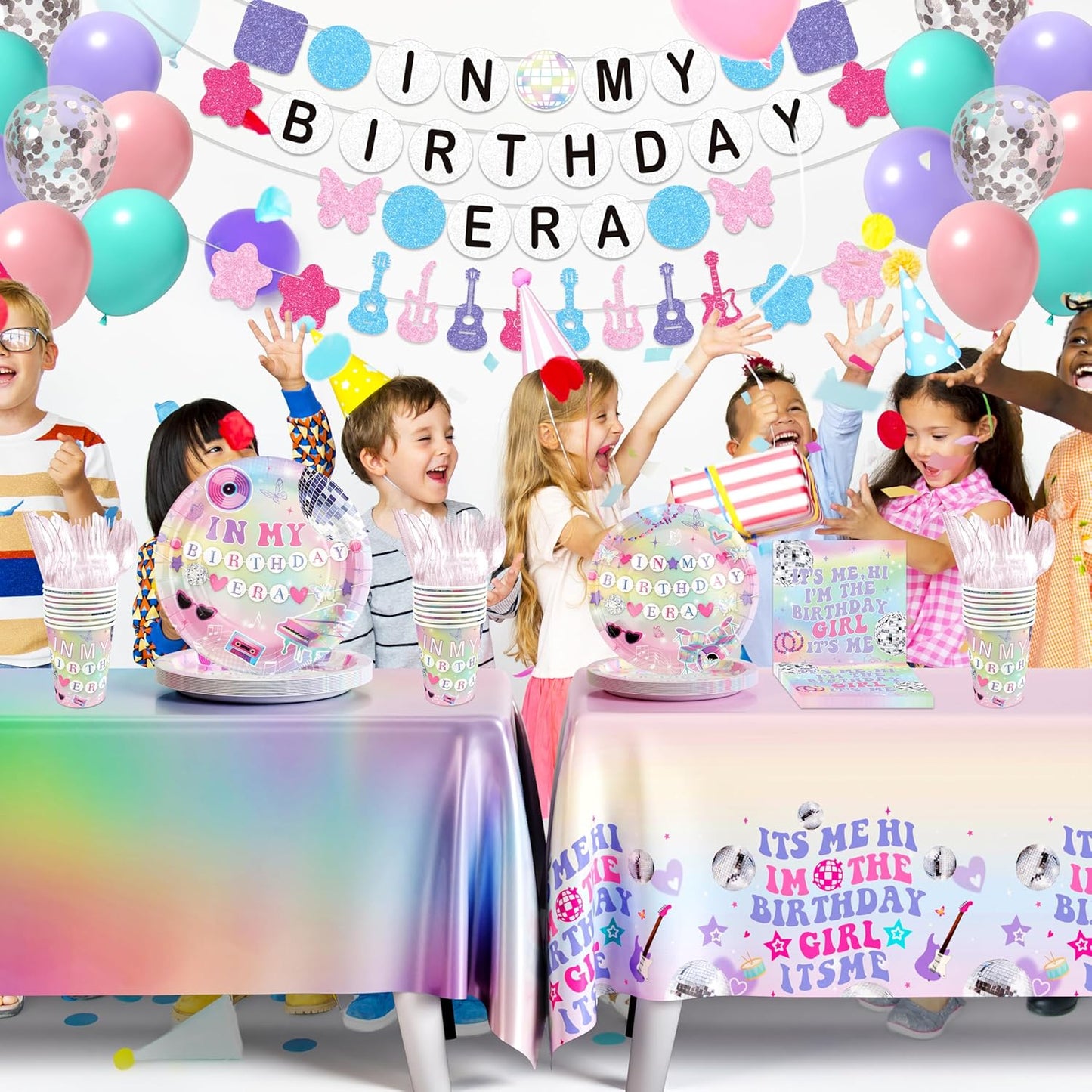 Magical Princess Party Decorations Kit Serves 20 Guests - 161pc Pink Princess Theme Plates, Cutlery, Cups & Shimmer Tablecloths for Birthdays, Baby Showers & Celebrations! Instant Kids ’Party Setup