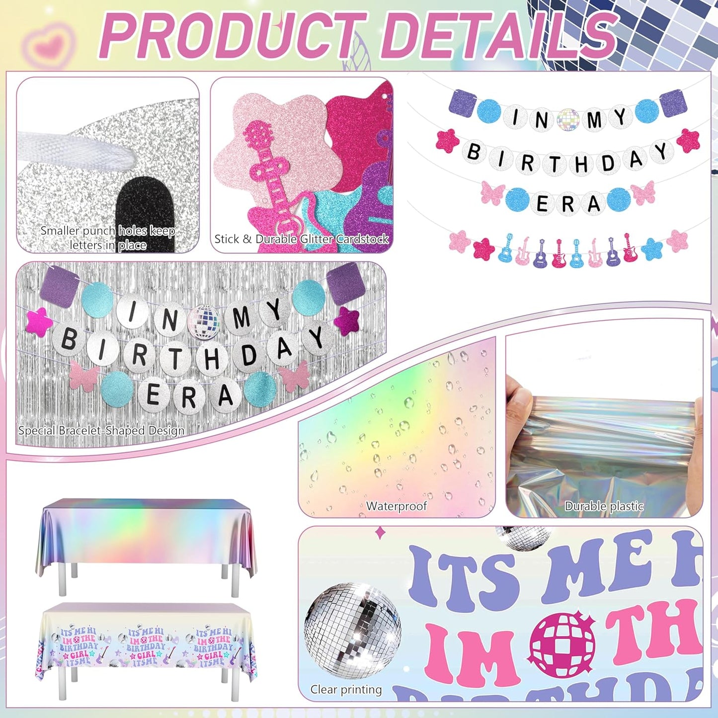 Magical Princess Party Decorations Kit Serves 20 Guests - 161pc Pink Princess Theme Plates, Cutlery, Cups & Shimmer Tablecloths for Birthdays, Baby Showers & Celebrations! Instant Kids ’Party Setup
