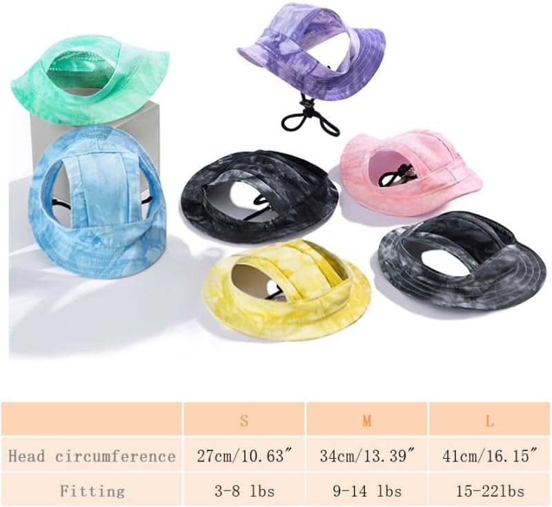 Cat Clothes for Cats Sunbonnet for Dogs Funny Male Dog Sun Hat Printed Pet Sun Protection Small Dog Hats for Boys S