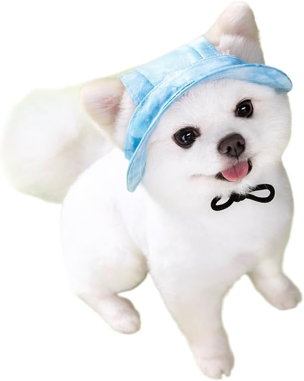 Cat Clothes for Cats Sunbonnet for Dogs Funny Male Dog Sun Hat Printed Pet Sun Protection Small Dog Hats for Boys S