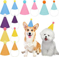 12PCS Mini Party Hats for Stuffed Animals, Stuffed Animal Party Hats with Plush Ball, Cone Felt Mini Birthday Hat, for Cats, Rabbit, Puppy Parties Gatherings