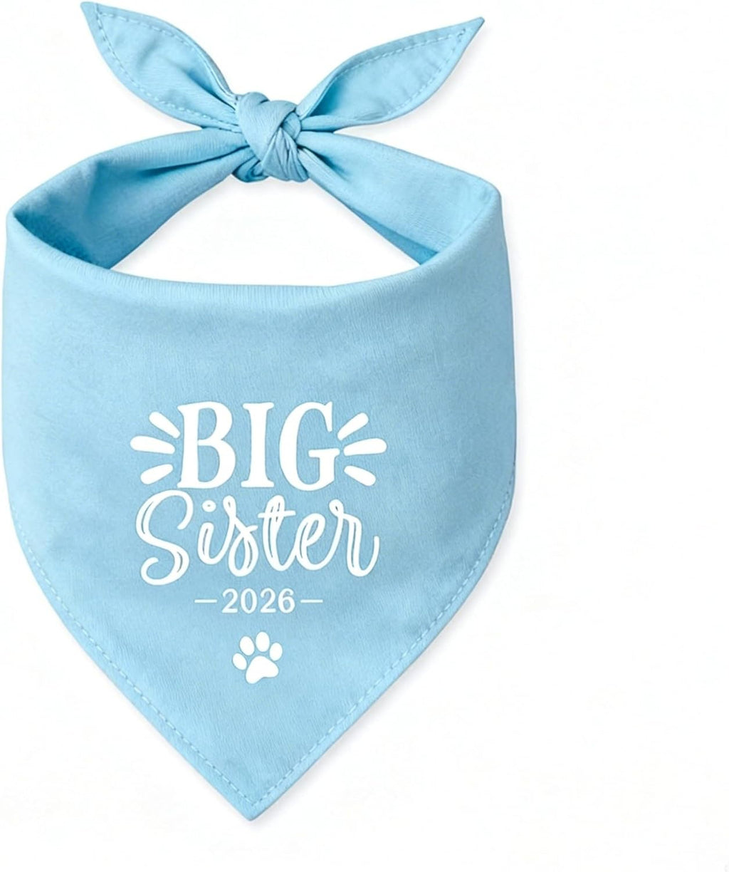 2 Pack Big Brother Dog Bandana Baby Announcement Dogs Bandanas Gender Reveal Big Brother Bandana for Dog Pet Scarf Accessories for Pet Dog Lovers Gifts (Blue)